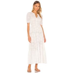 LoveShackFancy Rosita Maxi Long Dress White Size 4